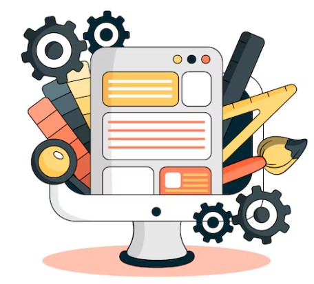 Web design illustrato su monitor - Giorgia Scribano